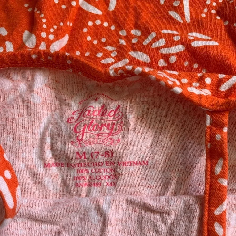 Orange Butterfly Print Dress